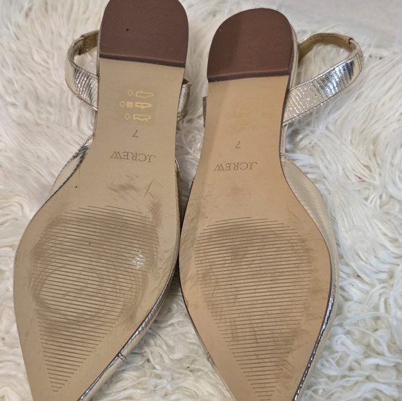 J. Crew Silver and Gold Slingback Flats - Picture 4 of 9